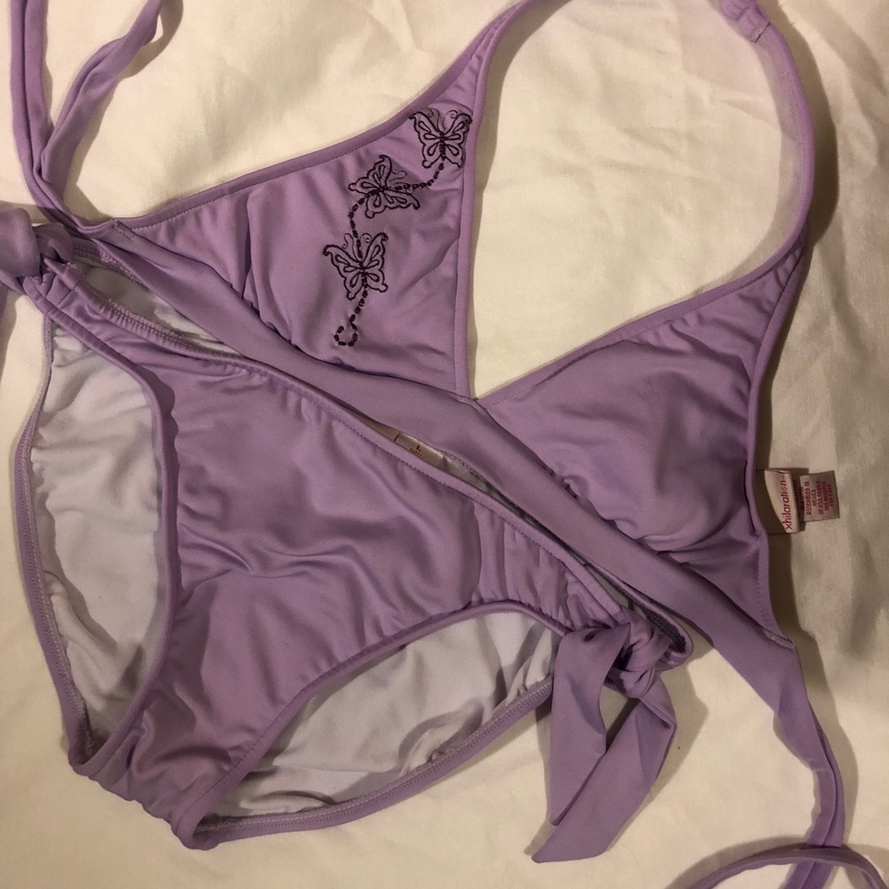 Lavender bathing suit w/ butterflies by Xilaration
